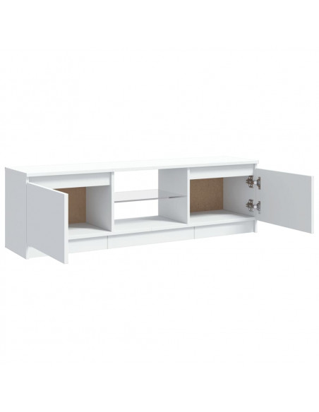 Mobile Porta TV con Luci LED Bianco 120x30x35,5 cm