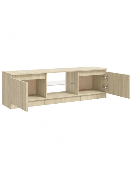Mobile Porta TV con Luci LED Rovere Sonoma 120x30x35,5 cm
