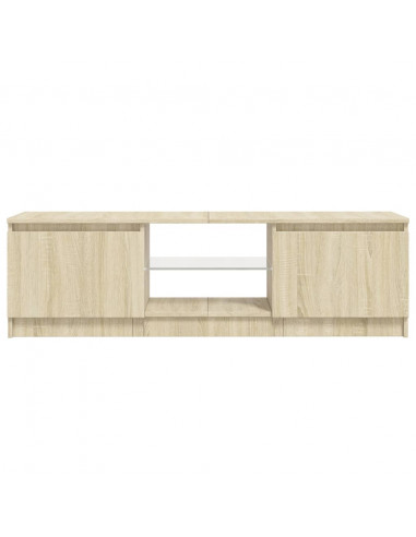 Mobile Porta TV con Luci LED Rovere Sonoma 120x30x35,5 cm