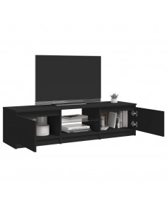 Mobile Porta TV con Luci LED Nero 140x40x35,5 cm 2