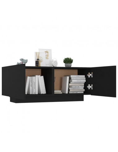 Mobile Porta TV Nero 100x35x40 cm in Legno Multistrato