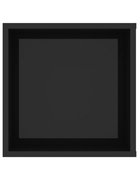 Mobile TV da Parete Nero Lucido 102x35x35 cm Legno Multistrato