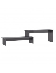 Mobile Porta TV Grigio Lucido 180x30x43 cm in Legno Multistrato 2