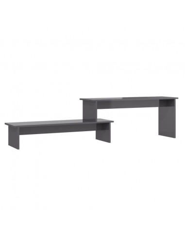 Mobile Porta TV Grigio Lucido 180x30x43 cm in Legno Multistrato