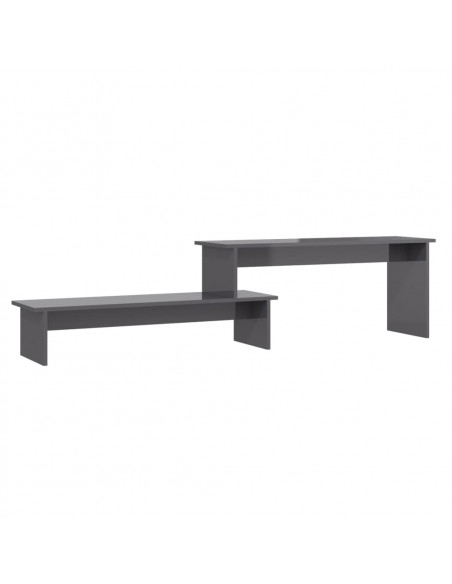 Mobile Porta TV Grigio Lucido 180x30x43 cm in Legno Multistrato