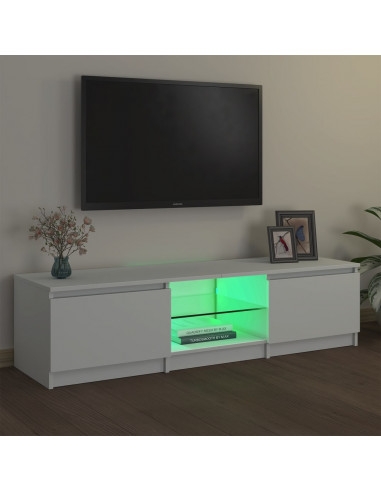 Mobile Porta TV con Luci LED Bianco 140x40x35,5 cm