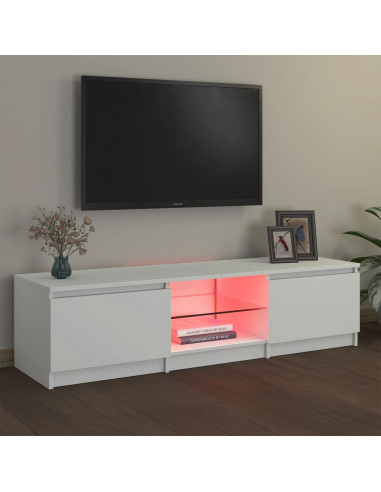 Mobile Porta TV con Luci LED Bianco 140x40x35,5 cm