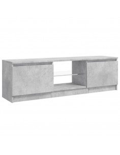 Mobile Porta TV con Luci LED Grigio Cemento 120x30x35,5 cm