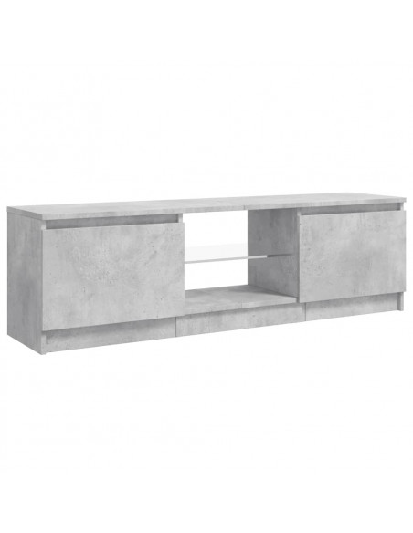 Mobile Porta TV con Luci LED Grigio Cemento 120x30x35,5 cm