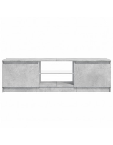 Mobile Porta TV con Luci LED Grigio Cemento 120x30x35,5 cm