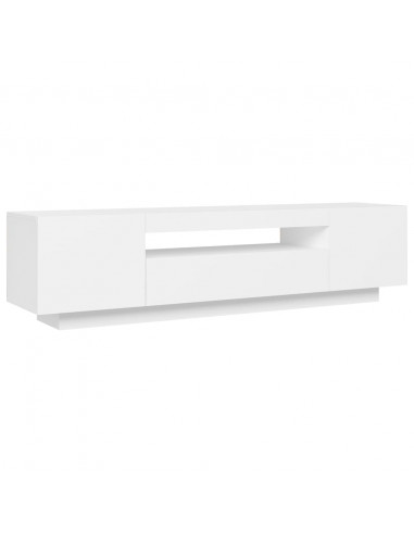 Mobile Porta TV con Luci LED Bianco 160x35x40 cm