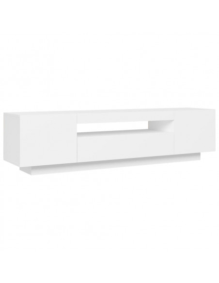 Mobile Porta TV con Luci LED Bianco 160x35x40 cm