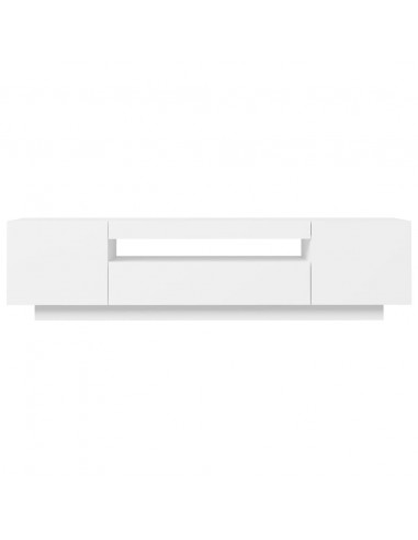 Mobile Porta TV con Luci LED Bianco 160x35x40 cm