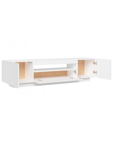 Mobile Porta TV con Luci LED Bianco 160x35x40 cm