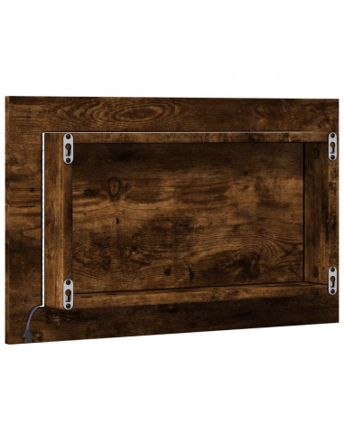 Specchio da Bagno LED Rovere Sonoma 60x8,5x38 cm in Truciolato