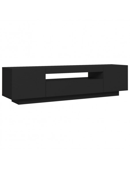 Mobile Porta TV con Luci LED Nero 160x35x40 cm