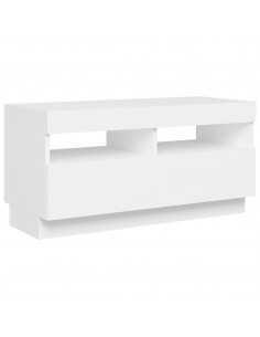 Mobile Porta TV con Luci LED Bianco 80x35x40 cm 2