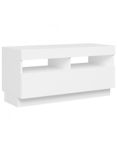 Mobile Porta TV con Luci LED Bianco 80x35x40 cm