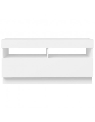 Mobile Porta TV con Luci LED Bianco 80x35x40 cm