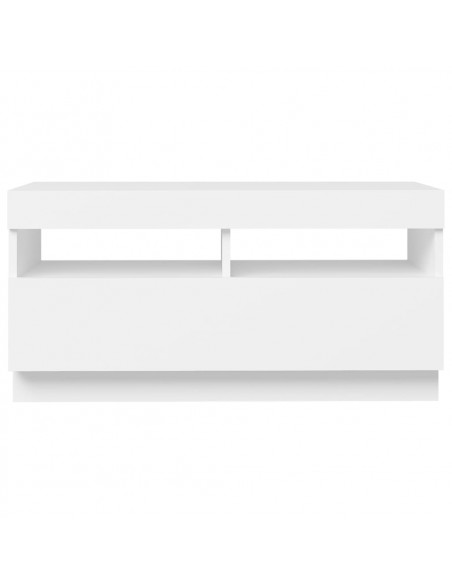 Mobile Porta TV con Luci LED Bianco 80x35x40 cm