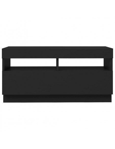Mobile Porta TV con Luci LED Nero 80x35x40 cm
