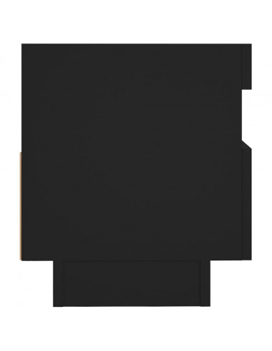 Mobile Porta TV con Luci LED Nero 80x35x40 cm