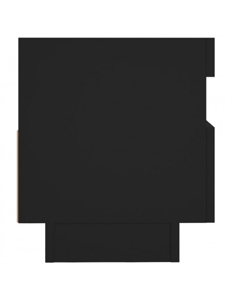 Mobile Porta TV con Luci LED Nero 80x35x40 cm
