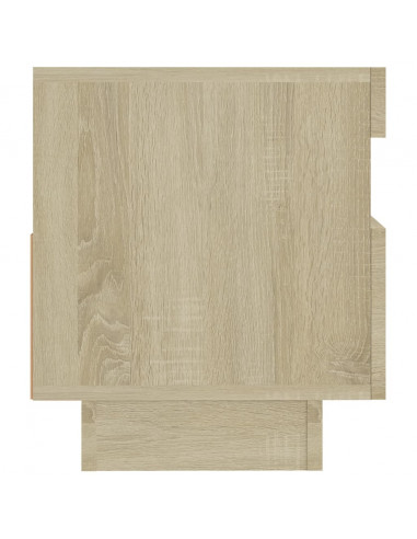 Mobile Porta TV con Luci LED Rovere Sonoma 80x35x40 cm