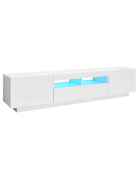 Mobile Porta TV con Luci LED Bianco 180x35x40 cm