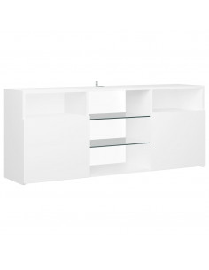 Mobile Porta TV con Luci LED Bianco 120x30x50 cm 2