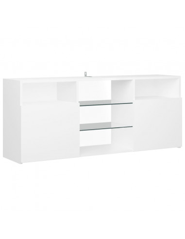 Mobile Porta TV con Luci LED Bianco 120x30x50 cm