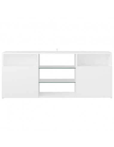 Mobile Porta TV con Luci LED Bianco 120x30x50 cm