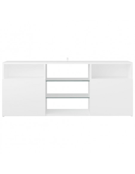 Mobile Porta TV con Luci LED Bianco 120x30x50 cm