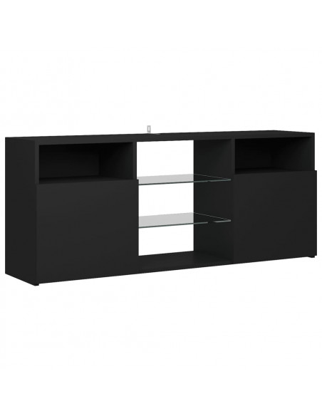 Mobile Porta TV con Luci LED Nero 120x30x50 cm