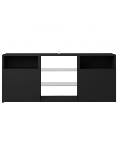 Mobile Porta TV con Luci LED Nero 120x30x50 cm