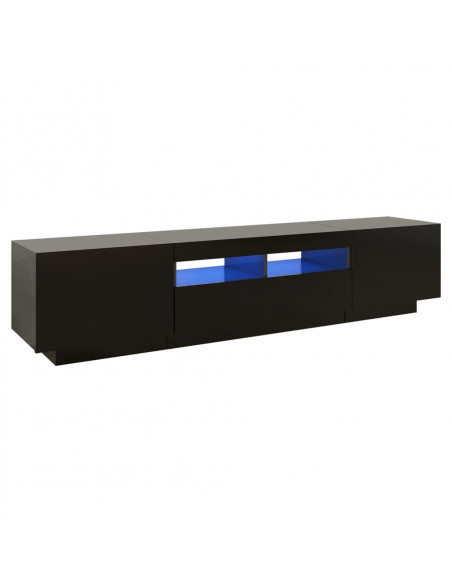 Mobile Porta TV con Luci LED Nero 180x35x40 cm