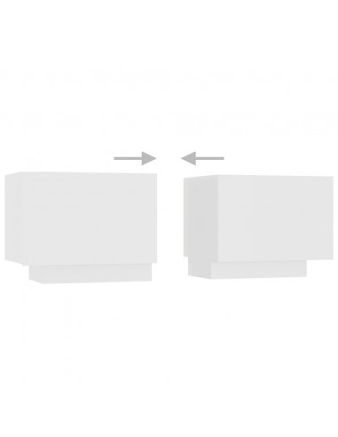 Mobile Porta TV con Luci LED Bianco 200x35x40 cm