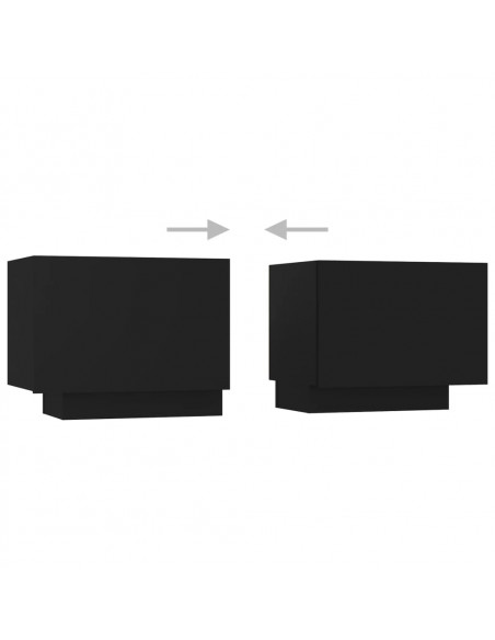 Mobile Porta TV con Luci LED Nero 200x35x40 cm