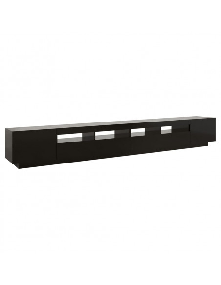 Mobile Porta TV con Luci LED Nero 300x35x40 cm