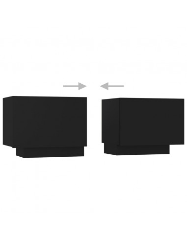 Mobile Porta TV con Luci LED Nero 300x35x40 cm