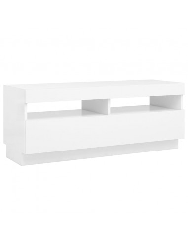 Mobile Porta TV con Luci LED Bianco 100x35x40 cm