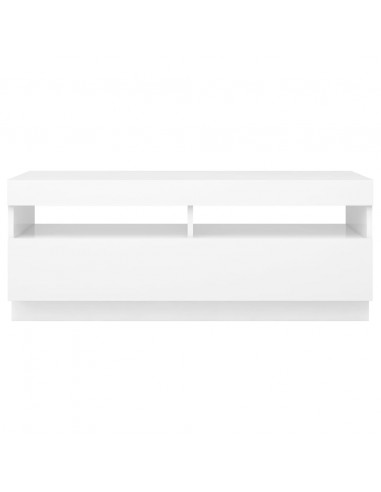 Mobile Porta TV con Luci LED Bianco 100x35x40 cm