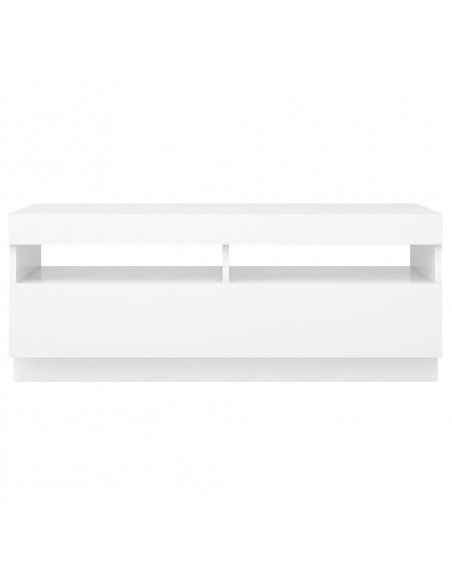 Mobile Porta TV con Luci LED Bianco 100x35x40 cm
