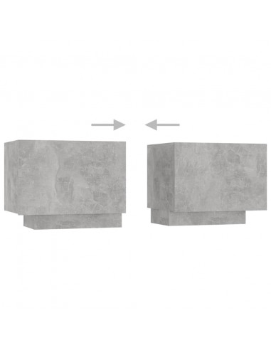 Mobile Porta TV con Luci LED Grigio Cemento 200x35x40 cm