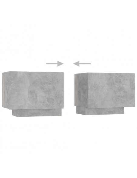 Mobile Porta TV con Luci LED Grigio Cemento 200x35x40 cm