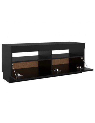 Mobile Porta TV con Luci LED Nero 100x35x40 cm