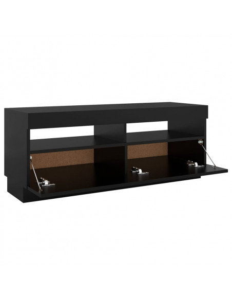 Mobile Porta TV con Luci LED Nero 100x35x40 cm