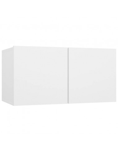 Mobili Porta TV Pensili 3pz Bianchi 60x30x30 cm