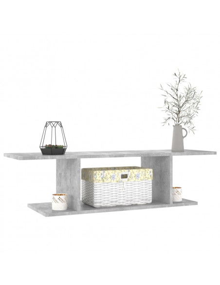 Mobile Porta TV a Parete Grigio Cemento 103x30x26,5 cm