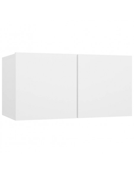 Set Mobili Porta TV 2 pz Bianco in Legno Multistrato